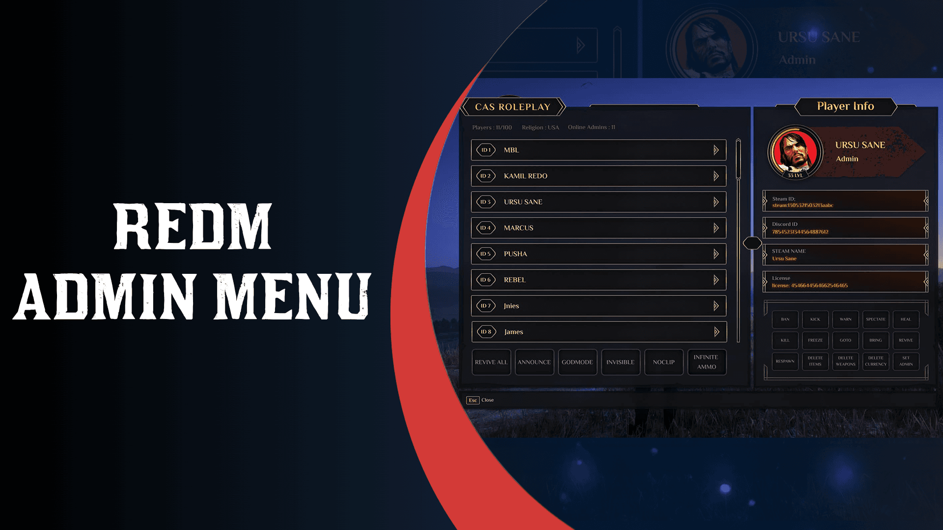 redm admin menu