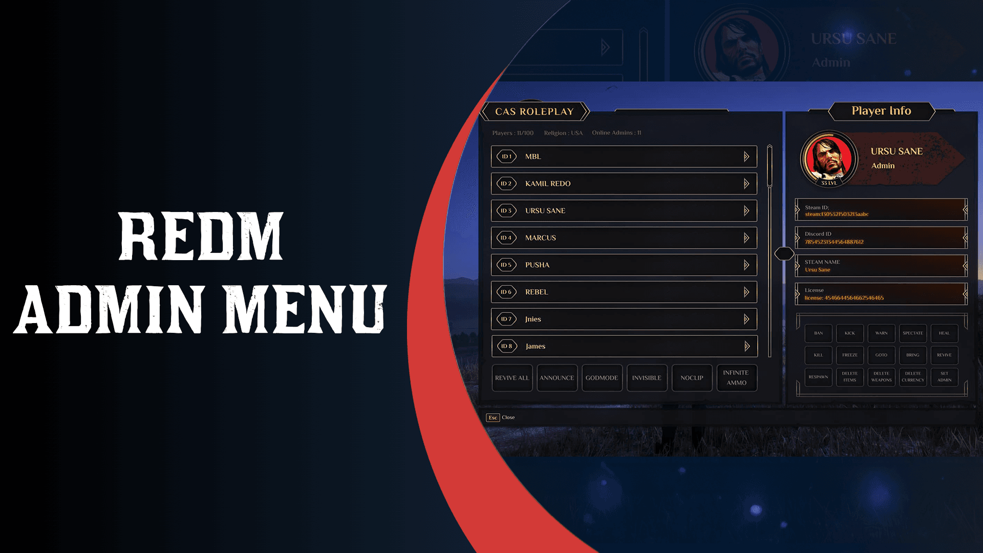 redm admin menu